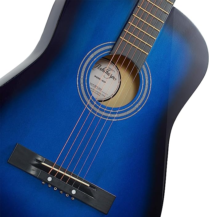 Blue acoustic guitar