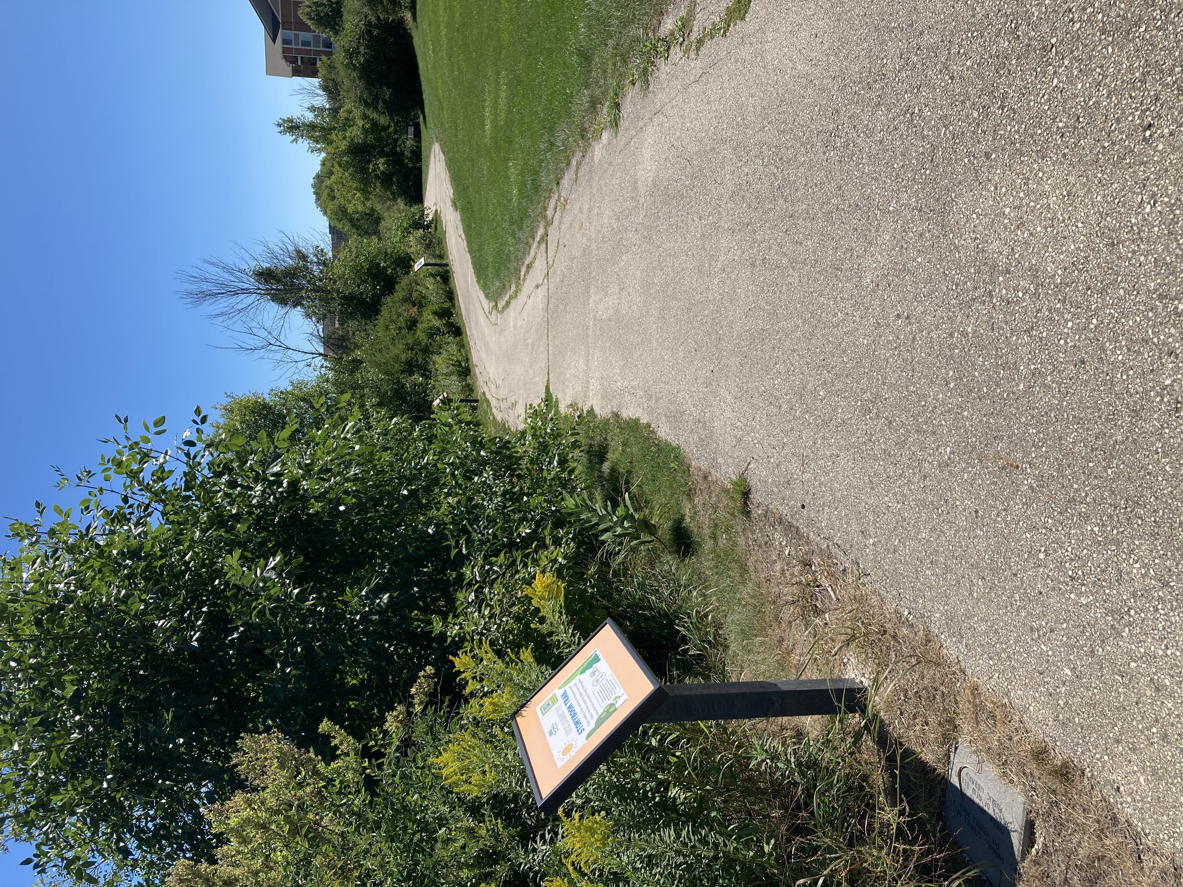 Walking trail with story signs