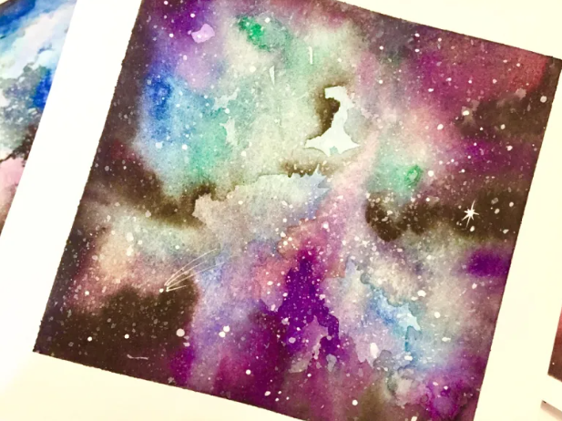 watercolor galaxy painting