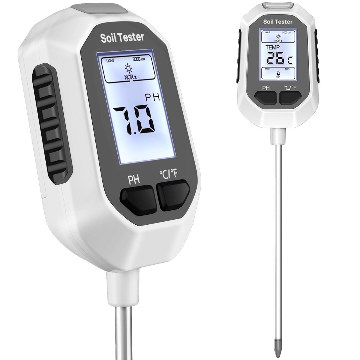 2 images of soil tester device