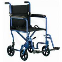 image of a blue and black lightweight wheelchair