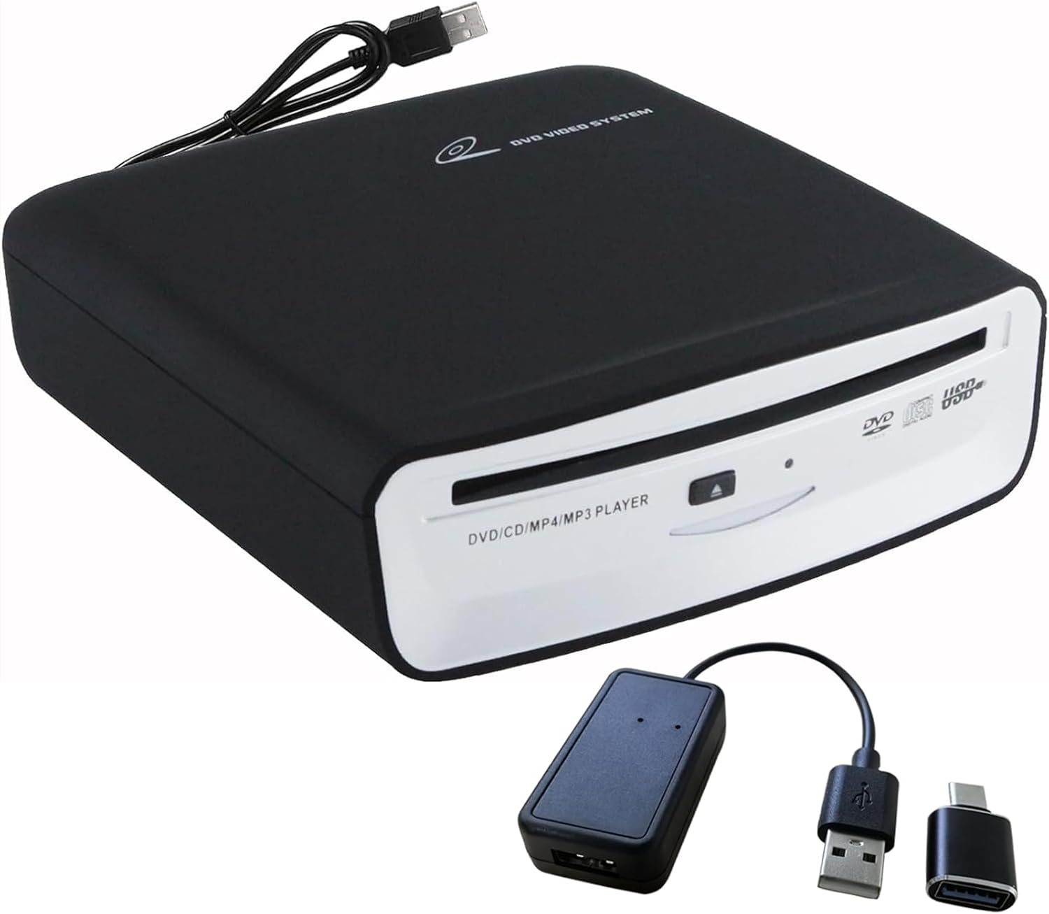 image of portable CD player and connecting cables