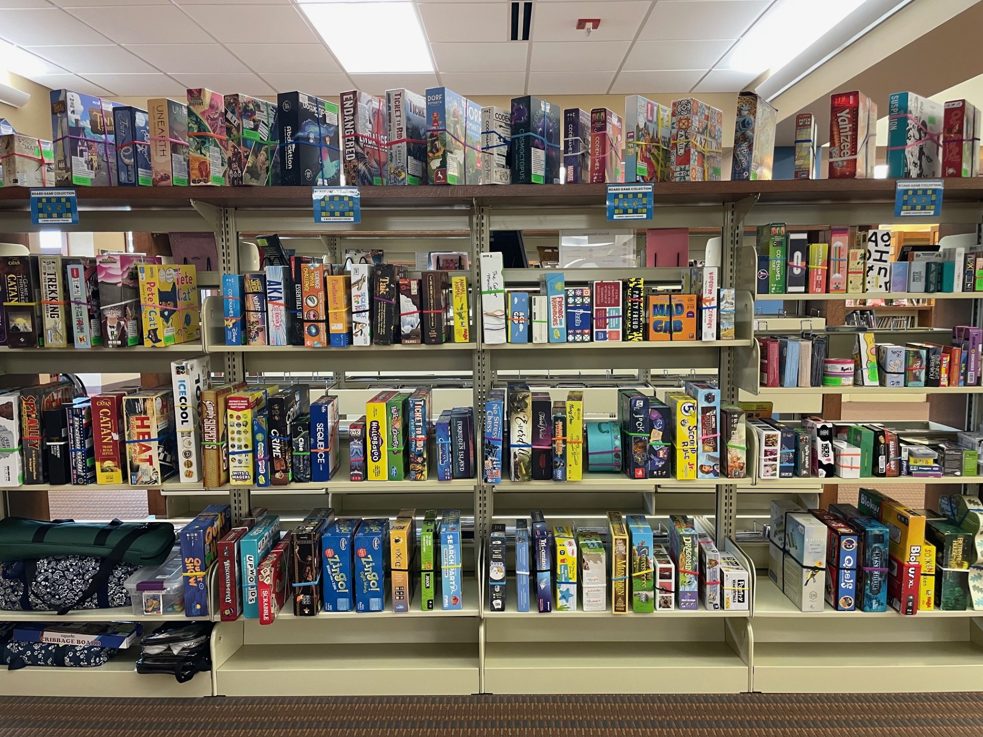 image of library's board game collection