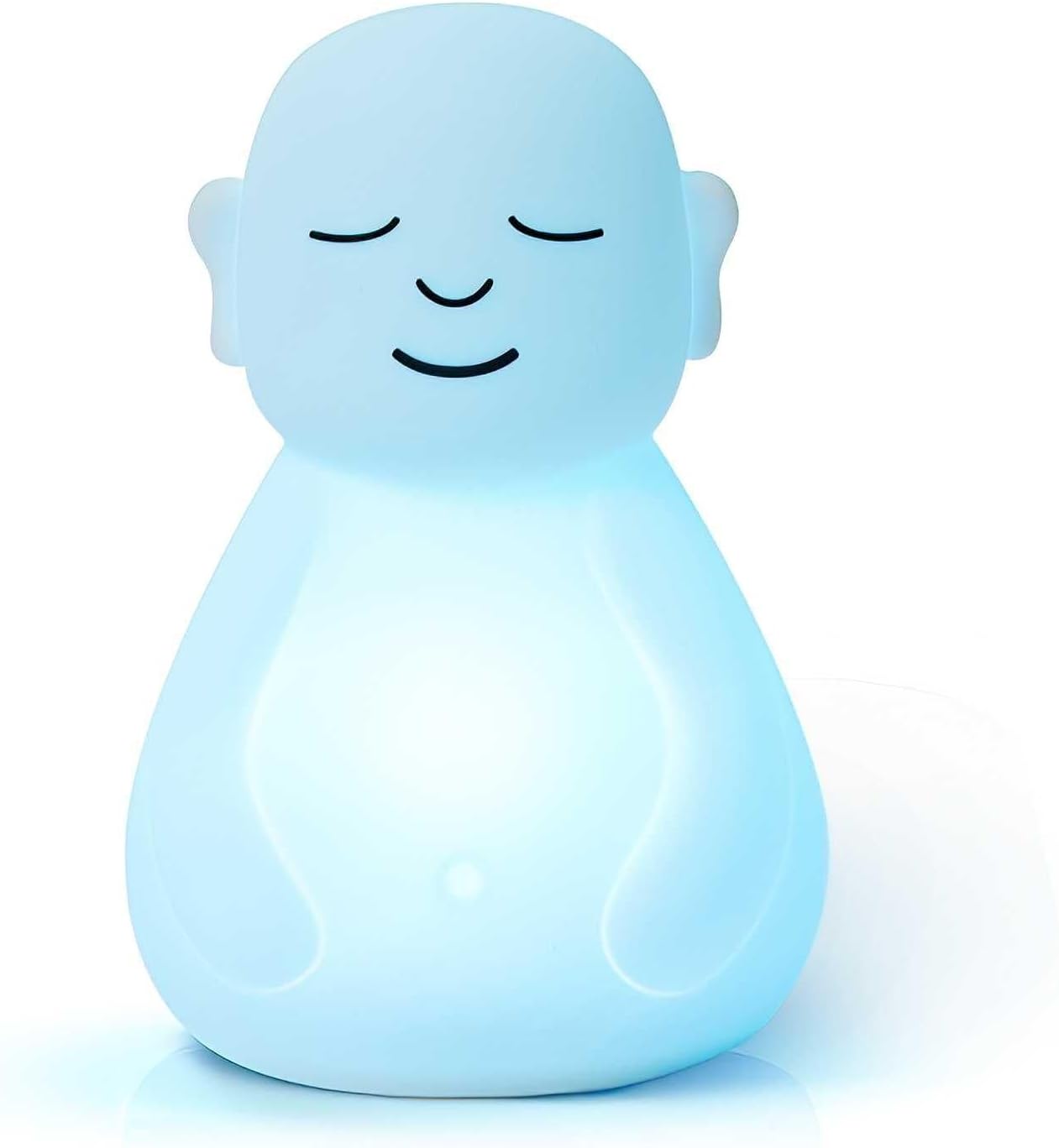image of a blue, glowing Buddha figure to be used for meditation practice