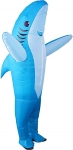 Inflatable blue and white shark costume