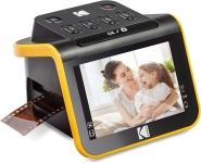 Film and slide scanner showing picture of mom and daughter laughing
