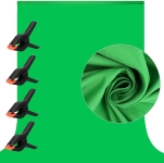 Green screen photo backdrop with 4 clamps