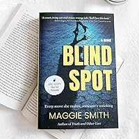 Cover of book Blind Spot with book page print in the background
