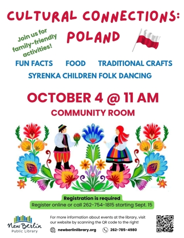 Cultural Connections: Poland with a traditional Polish paper cut out image