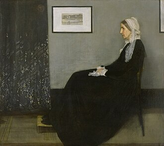 james mcneill whistler's picture of his puritan mother dressed in black in a rocking chair