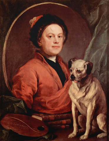 william hogarth self portrait with small dog