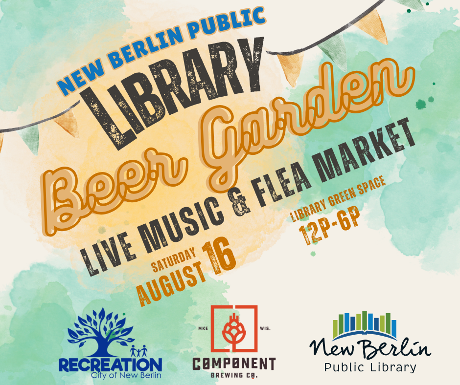 Library Beer Garden Live Music & Flea Market on Saturday, August 16 from 12 to 6 PM