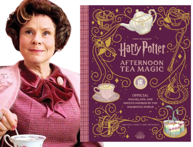 Harry Potter film photo with afternoon tea magic book cover