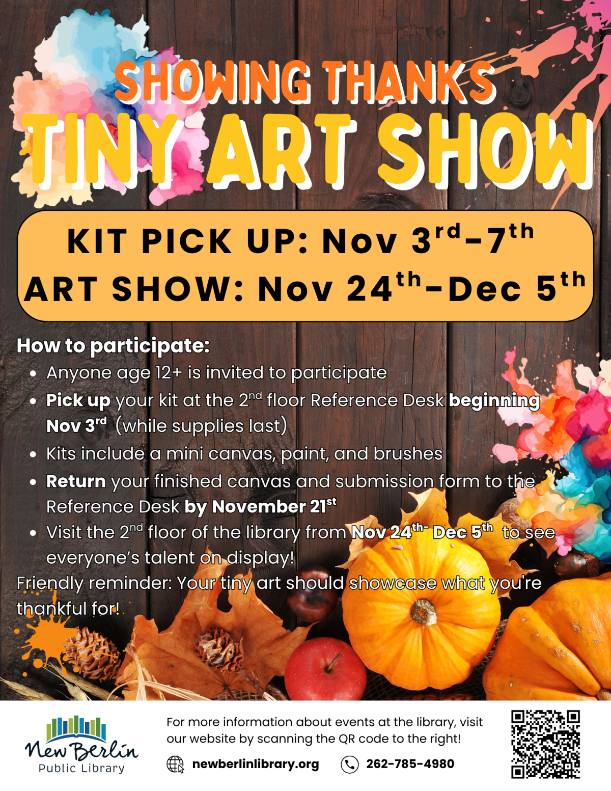 Showing Thanks Tiny Art Show 