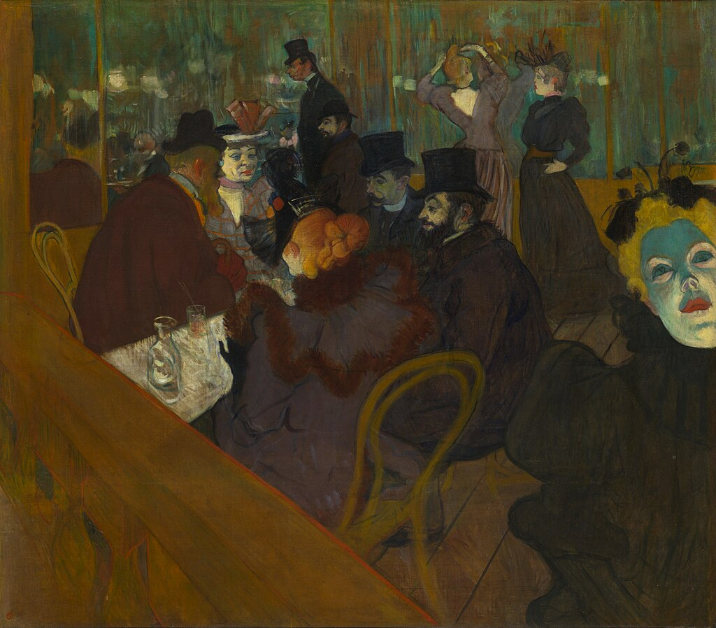 Henri de Toulouse-Lautrec's at the moulin rouge painting