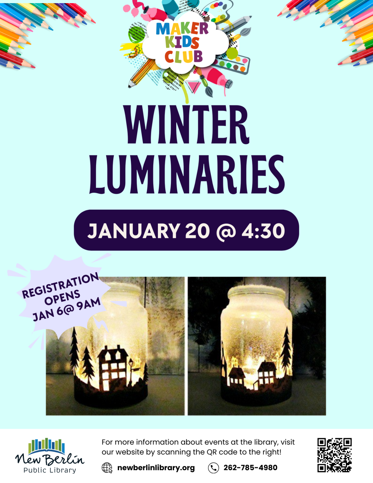 Winter Luminaries, January 20 @ 4:30PM, Registration opens 1/6/26