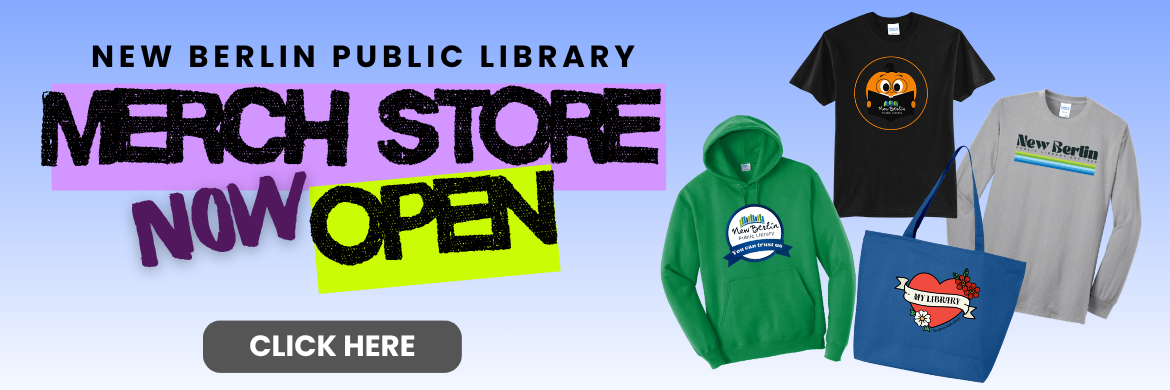 New Berlin Public Library, Merch Store Now open